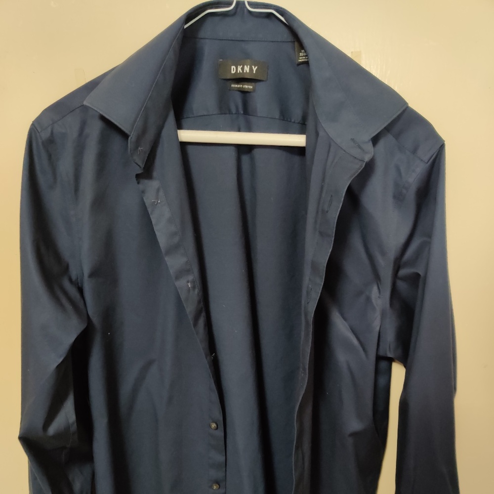 DKNY Men's Dress Shirt Regular Fit